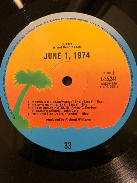 Kevin Ayers - John Cale - Brian Eno - Nico (3) : June 1, 1974 (LP, Album, RP)