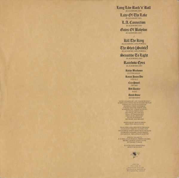 Rainbow : Long Live Rock 'N' Roll (LP, Album)