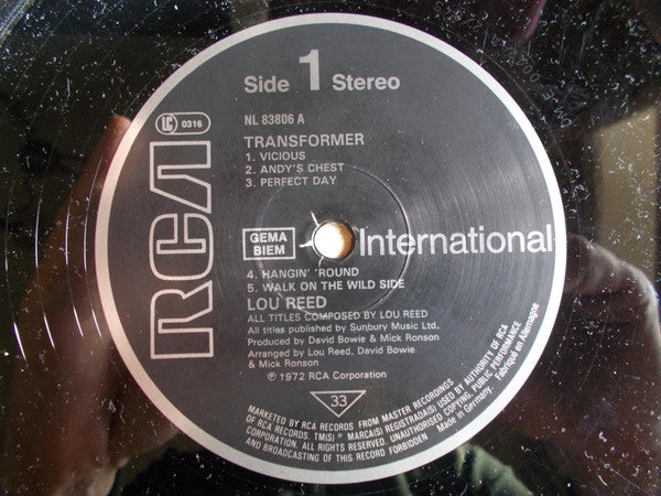 Lou Reed : Transformer (LP, Album, RE)