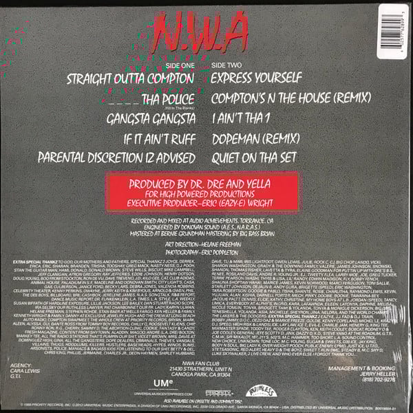 N.W.A. : Straight Outta Compton (LP, Album, Ltd, RE, Red)