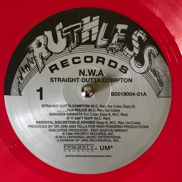 N.W.A. : Straight Outta Compton (LP, Album, Ltd, RE, Red)