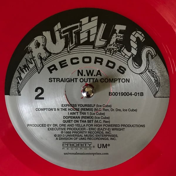 N.W.A. : Straight Outta Compton (LP, Album, Ltd, RE, Red)