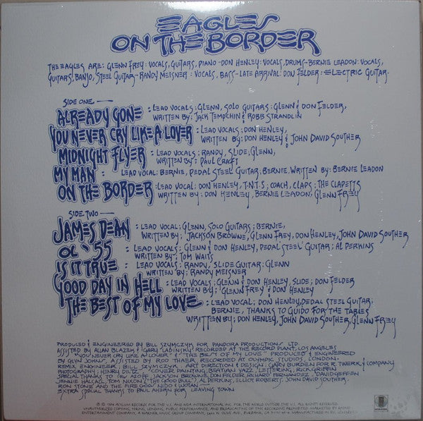 Eagles : On The Border (LP, Album, RE, 180)
