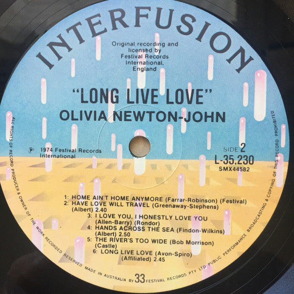 Olivia Newton-John : Long Live Love (LP, Album, Blu)