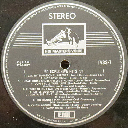 Various : 20 Explosive Hits 71 (LP, Comp)