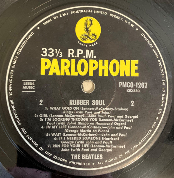 The Beatles : Rubber Soul (LP, Album, Mono)