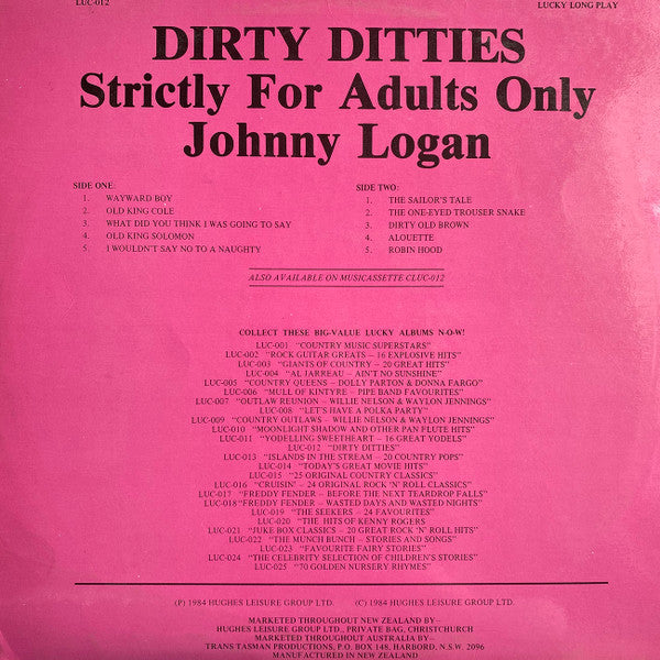 Johnny Logan (5) : Dirty Ditties (LP)