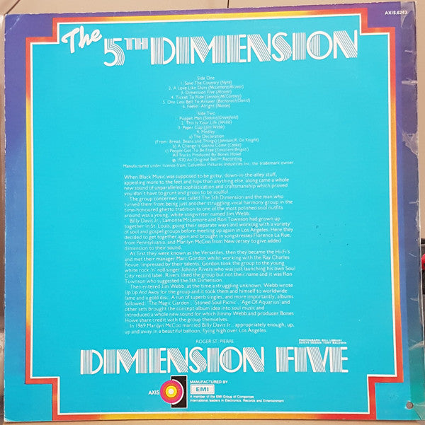 The 5th Dimension* : Dimension Five (LP, Comp, RE)