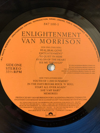 Van Morrison : Enlightenment (LP, Album)
