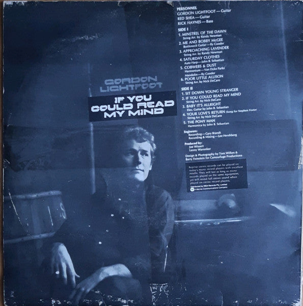 Gordon Lightfoot : If You Could Read My Mind (LP, Album, RE)