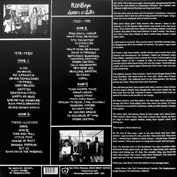 Neo Boys : Sooner Or Later (2xLP, Comp, RP)