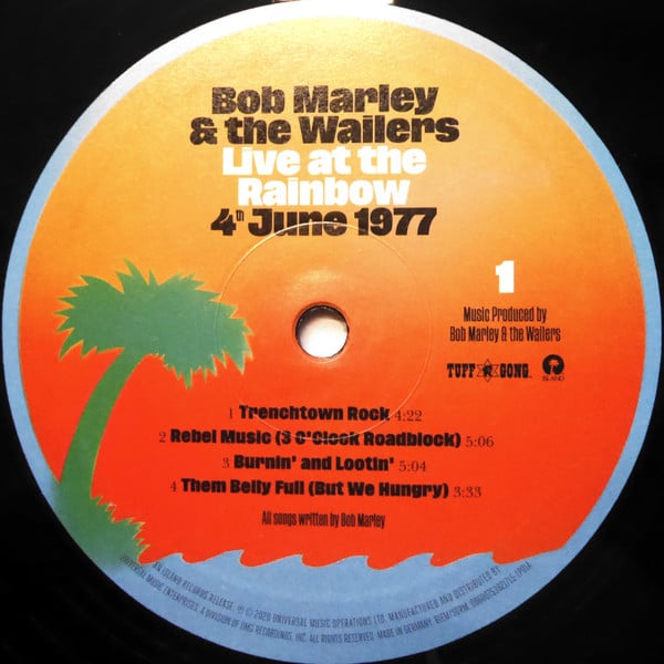 Bob Marley & The Wailers : Live At The Rainbow, 4th June 1977 (2xLP, Album, RM)