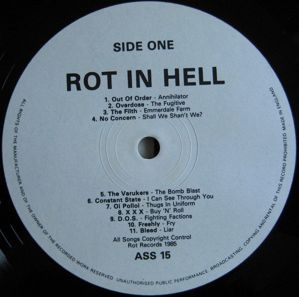 Various : Rot In Hell (LP, Comp, Ltd)
