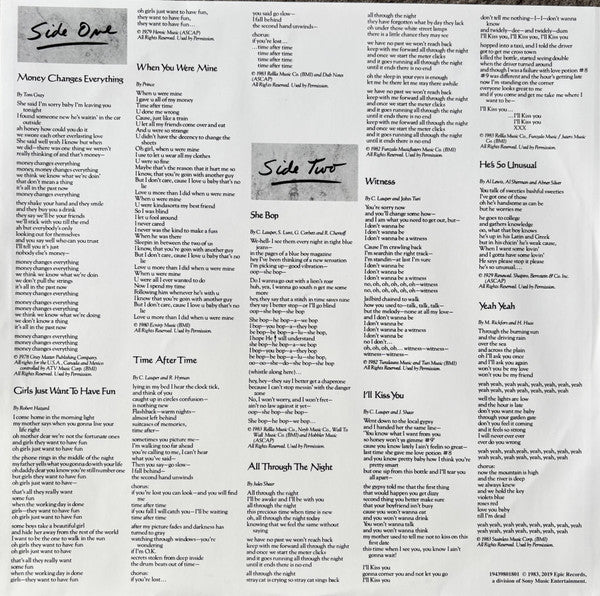 Cyndi Lauper : She's So Unusual (LP, Album, RE, Red)