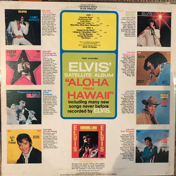 Elvis Presley : Separate Ways (LP, Album, Mono)