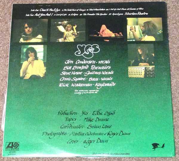 Yes : Close To The Edge (LP, Album, Gat)