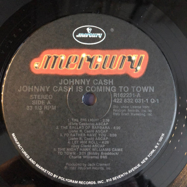 Johnny Cash : Johnny Cash Is Coming To Town (LP, Album, Hau)