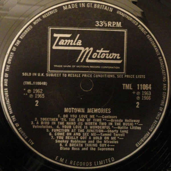 Various : Motown Memories (LP, Comp, Mono)
