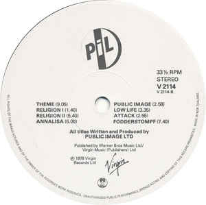 Public Image Limited : Public Image (First Issue) (LP, Album, RE)