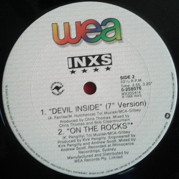 INXS : Devil Inside (Re-Mix Version) (12", Single)