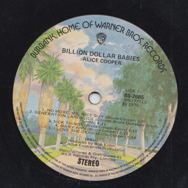 Alice Cooper : Billion Dollar Babies (LP, Album, RE)