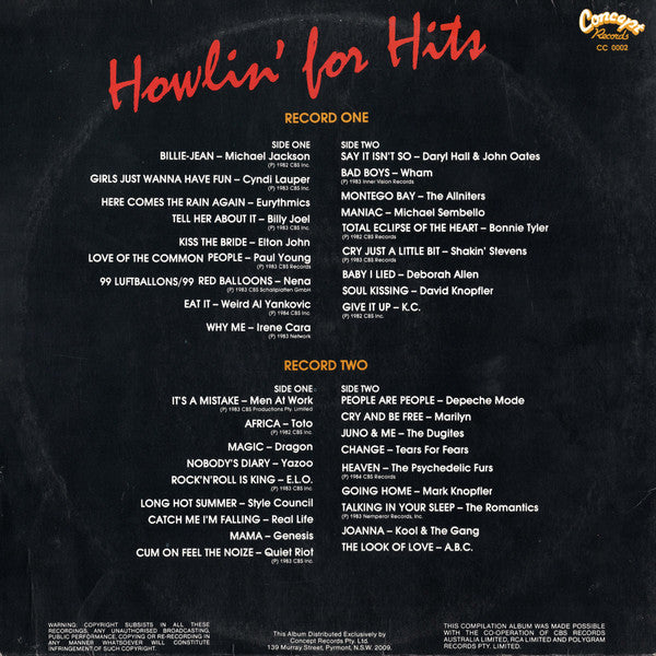 Various : Howlin' For Hits (2xLP, Comp, Gat)