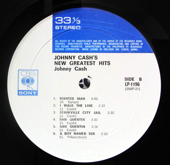 Johnny Cash : Johnny Cash's New Greatest Hits (LP, Comp)