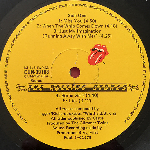 The Rolling Stones : Some Girls (LP, Album, Die)