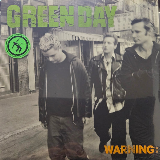 GREEN DAY WARNING LIMITED EDITION FLUORESCENT GREEN VINYL Greenday