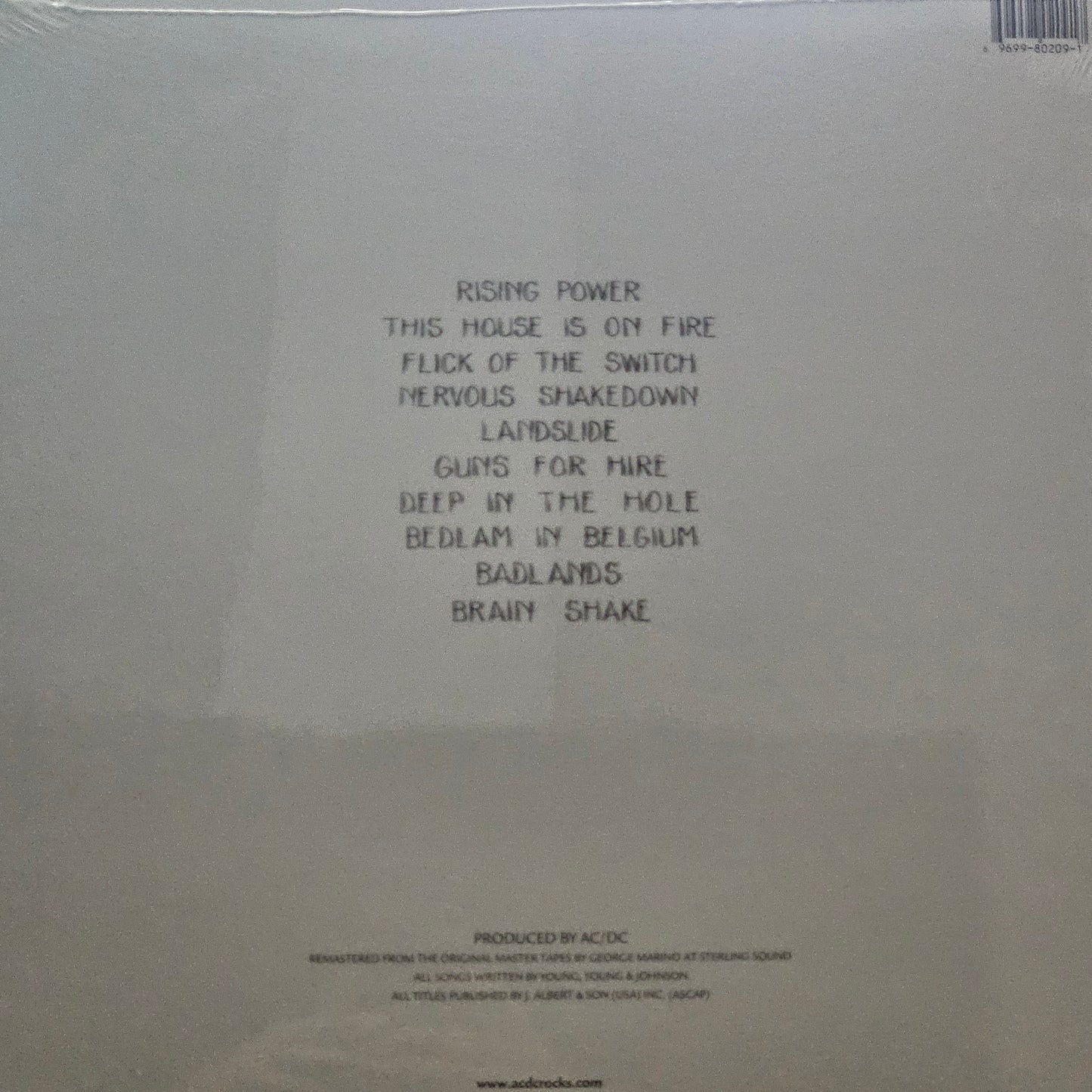 ACDC FLICK OF THE SWITCH VINYL AC/DC