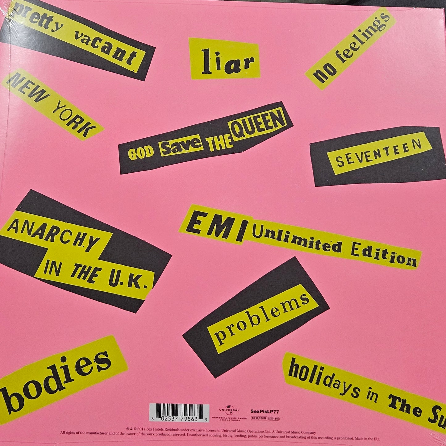 SEX PISTOLS - Never Mind The Bollocks (Reissue, Remastered, Stereo, 180g)