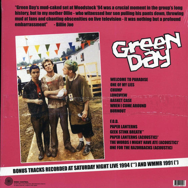 Green Day : Woodstock 1994 US TV Broadcast (LP, Ltd, Unofficial)