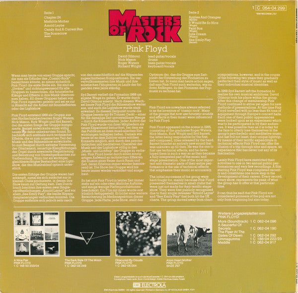Pink Floyd : Masters Of Rock (LP, Comp, RE, RP)