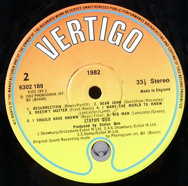 Status Quo : 1+9+8+2 = XX (LP, Album, Emb)