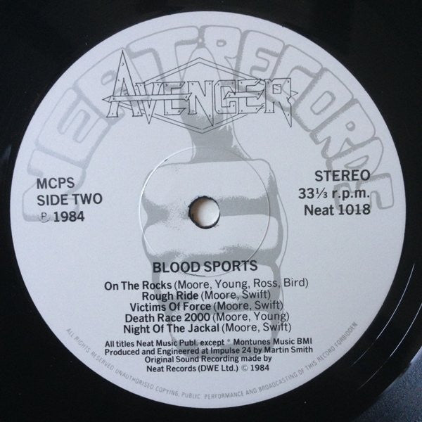 Avenger (2) : Blood Sports. (LP, Album)