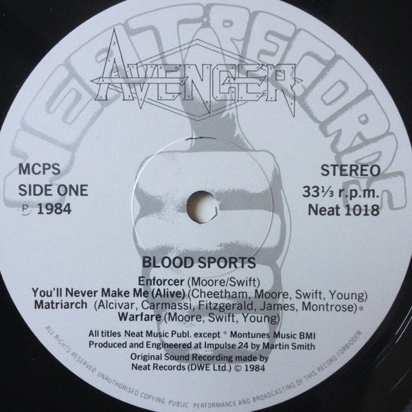 Avenger (2) : Blood Sports. (LP, Album)