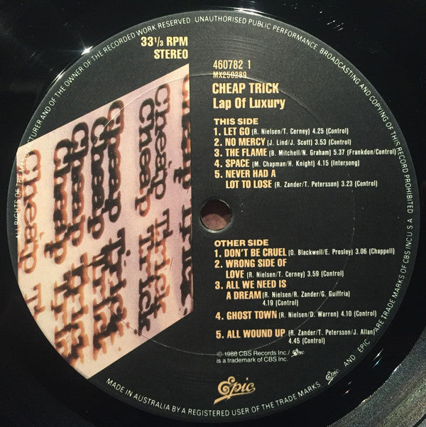 Cheap Trick : Lap Of Luxury (LP, Album)