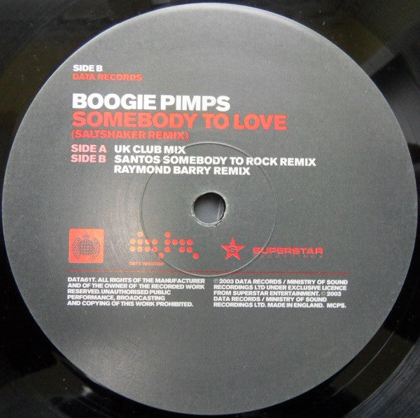 The Boogie Pimps : Somebody To Love (Saltshaker Remix) (12", Single)