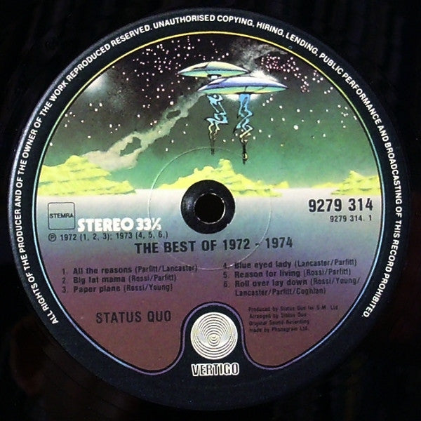 Status Quo : The Best Of 1972 - 1974 (LP, Comp)