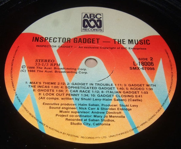 Inspector Gadget (4) : Inspector Gadget - The Music (LP, Album)