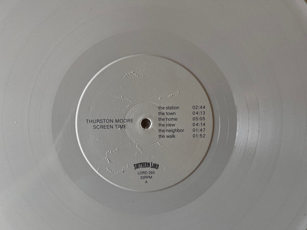 Thurston Moore : Screen Time (LP, Album, Ltd, Whi)