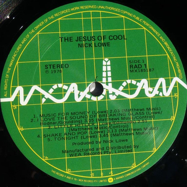 Nick Lowe : Jesus Of Cool (LP, Album)