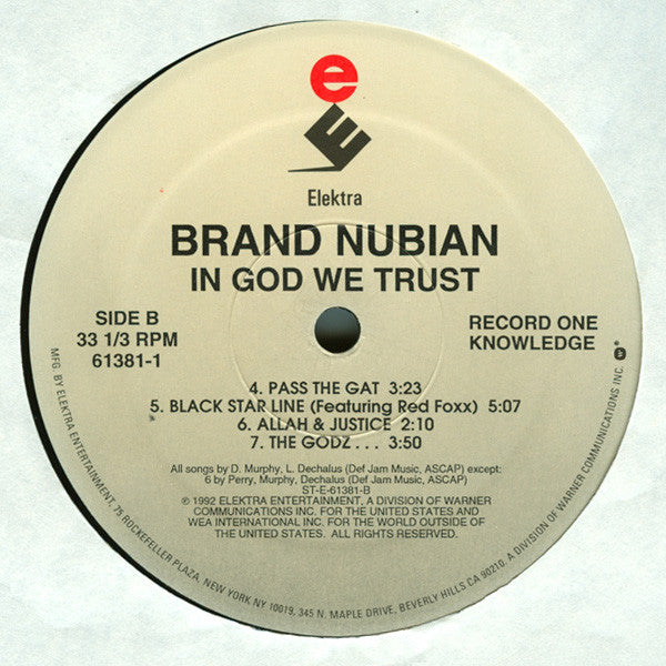 Brand Nubian : In God We Trust (2xLP, Album)