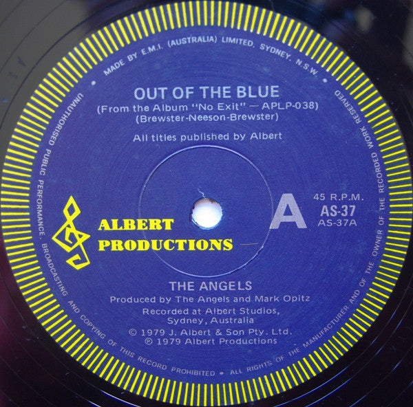 The Angels : Out Of The Blue (12", Maxi, Blu)
