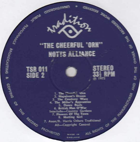 Notts Alliance : The Cheerful 'Orn (LP, Album)