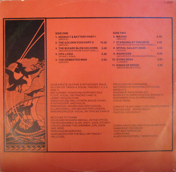 Hawkwind : Warrior On The Edge Of Time (LP, Album)