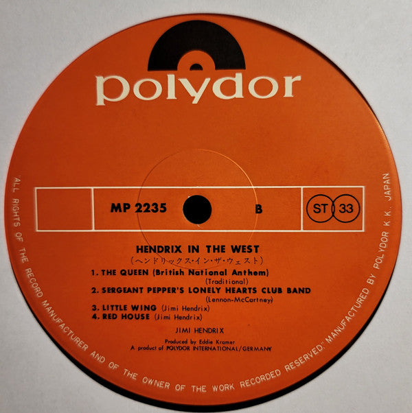 Jimi Hendrix : Hendrix In The West (LP, Album)