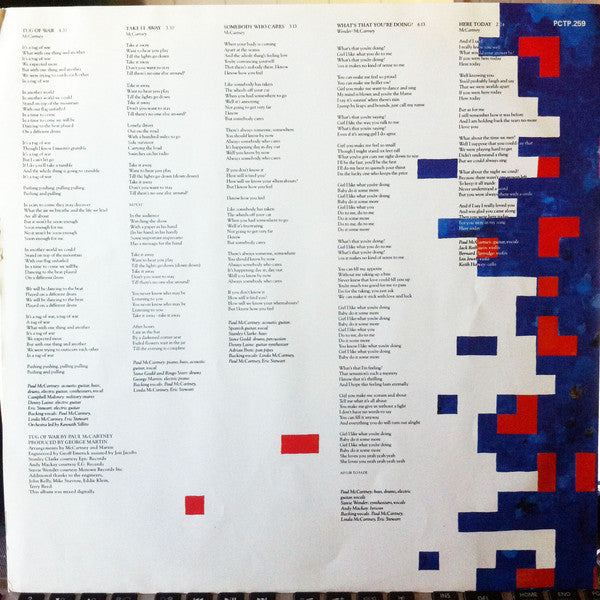 Paul McCartney : Tug Of War (LP, Album)