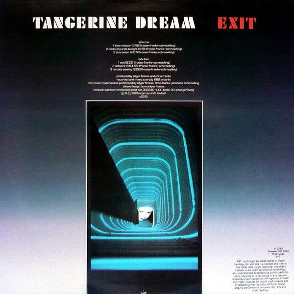 Tangerine Dream : Exit (LP, Album)
