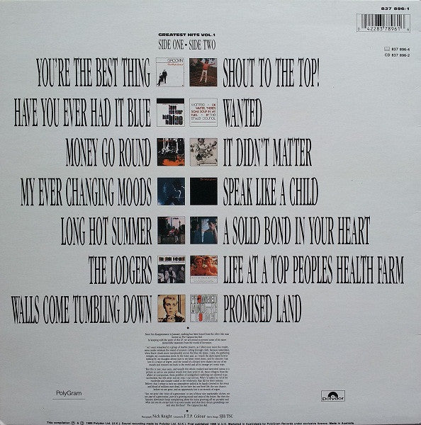 The Style Council : The Singular Adventures Of The Style Council - Greatest Hits Vol. 1 (LP, Comp)